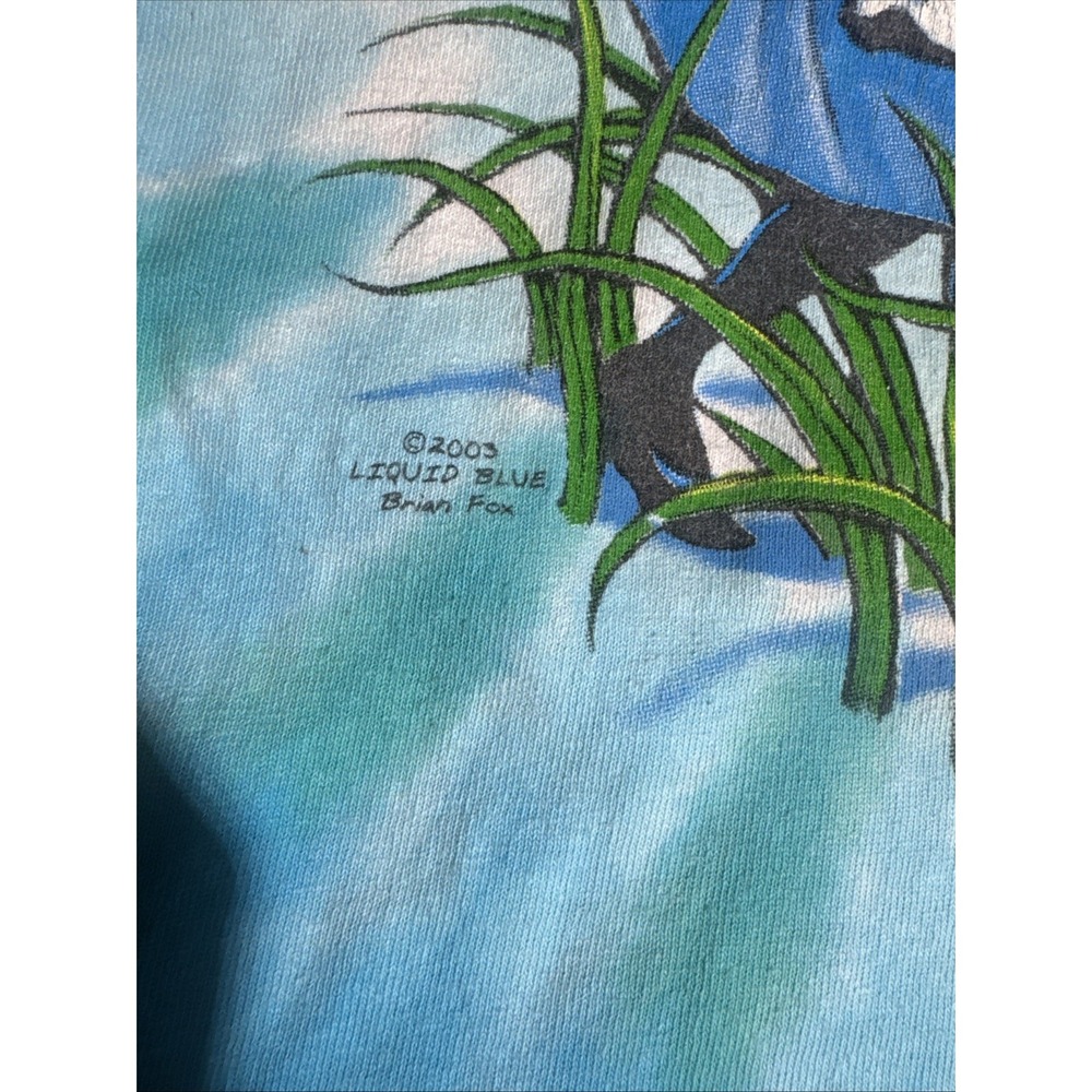 Vtg 2003 Liquid Blue Alice In Wonderland Tie Dye Shirt Brian Fox Caterpillar M - Picture 5 of 16